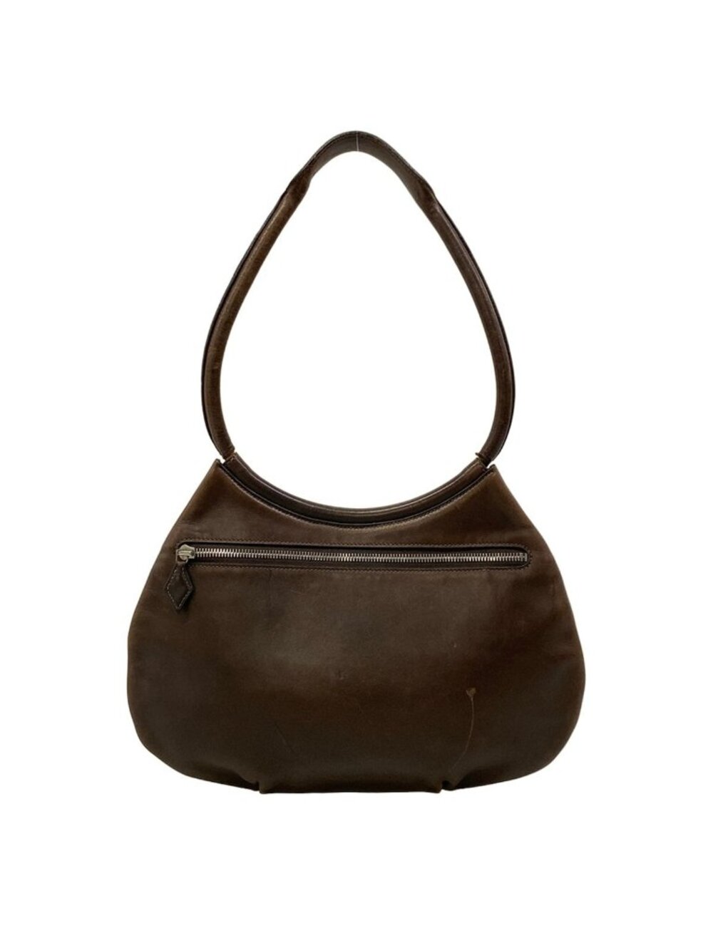 Hermes Shoulder Bag Kaka Wet Dark Brown Leather